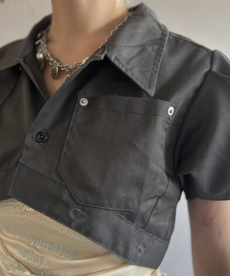 【Chinatsu Aoyama】 RE Makers Shirt Charcoal / 260813-028