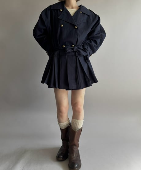【RE;CIRCLE】 RE Pleated Hem Trench Coat  / 261019-026