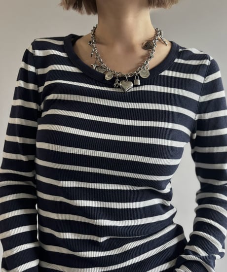 【USED】 GAP Striped Thermal L/S Tee / 261003-014