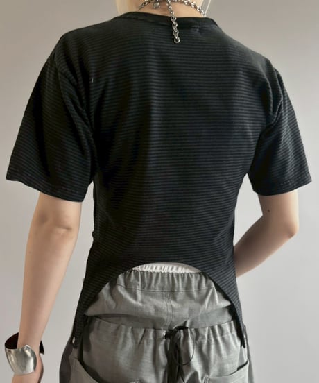 【RE;CIRCLE】RE Multi Border Leotard Top / 260713-002