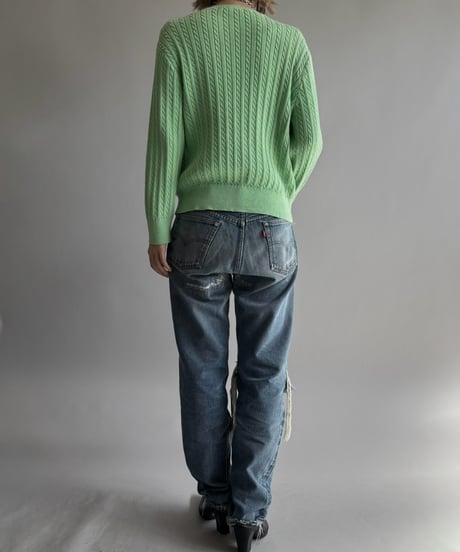 【USED】 Ralph Lauren Sport Cotton Knit Cardigan  / 261017-023