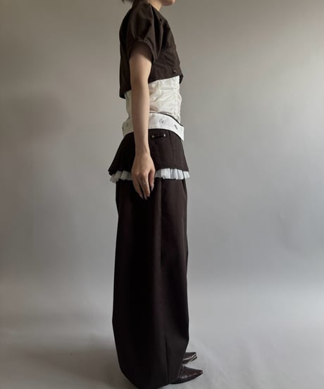 【Chinatsu Aoyama】 RE Makers Shirt Brown / 260813-023