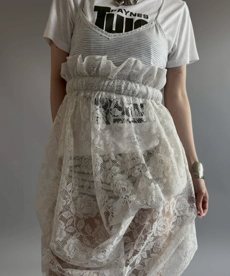 【RE;CIRCLE】RE Crochet Camisole＋Lace One-Piece / 260709-008