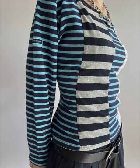 【Chinatsu Aoyama】 Patchwork Border Top  /  2601022-003
