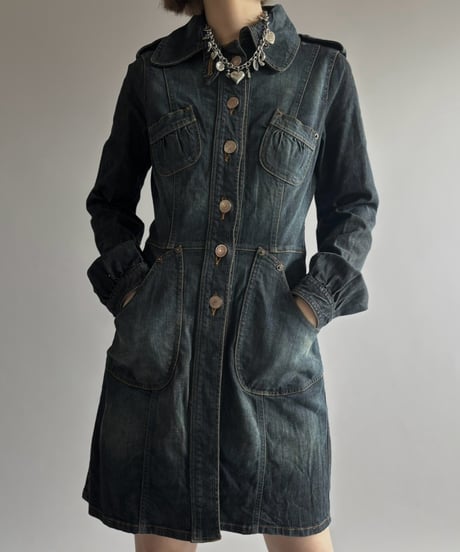 【USED】 Design Long Length Denim Jacket / 261010-003