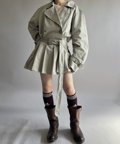 【RE;CIRCLE】 RE Pleated Hem Trench Coat  / 261019-029