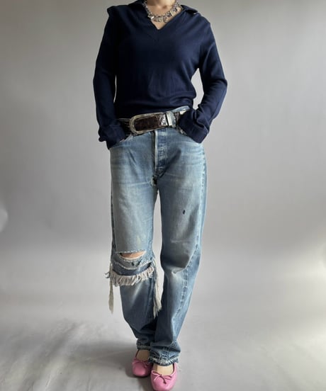 【USED】 Lauren Ralph Lauren Skipper V-Neck Knit  / 261017-021