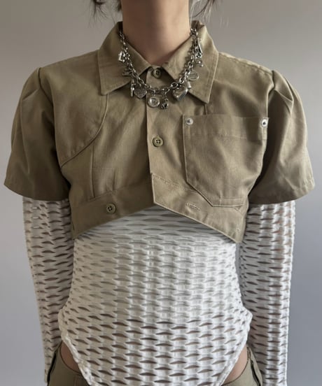 【Chinatsu Aoyama】 RE Makers Shirt Khaki / 260813-022