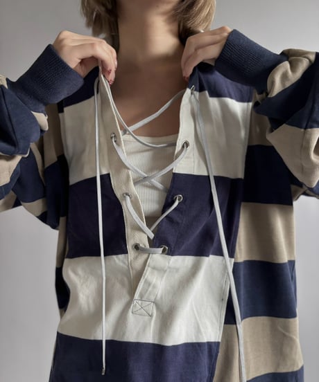 【RE;CIRCLE】 RE Lace-Up Rugger Shirt  /261015-012