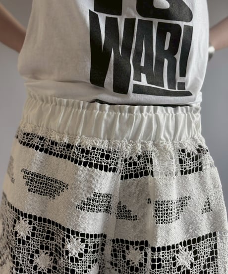 【RE;CIRCLE】 RE Crochet Lace Wide Half Pants / 260709-010