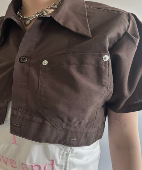 【Chinatsu Aoyama】 RE Makers Shirt Brown / 260813-023