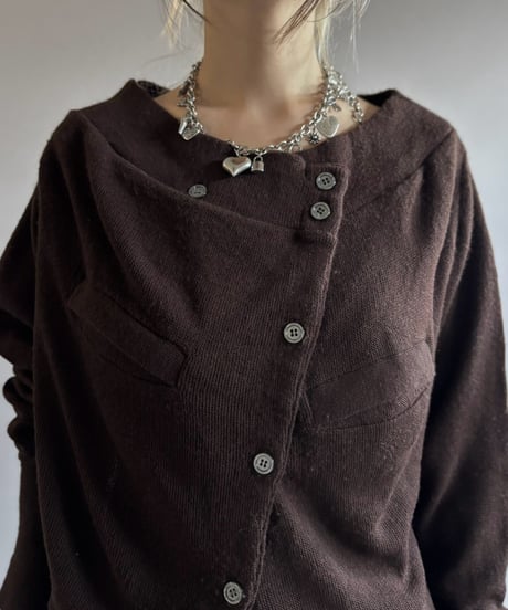 【RE;CIRCLE】 RE Deformed Acrylic Cardigan / 261005-008