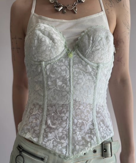 【USED】 Flower Lace Bustier / 261024-008