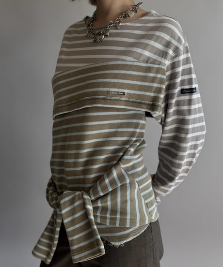 【Chinatsu Aoyama】 Patchwork Border Top  /  2601022-031