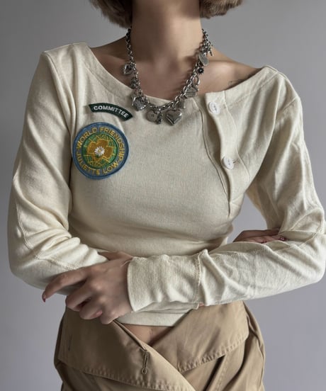 【RE;CIRCLE】 RE Under Wear Boat Neck Shirt  / 261015-022