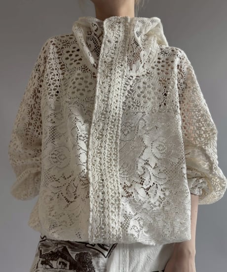 【RE;CIRCLE】RE Crochet  Hooded Blouson / 260709-015