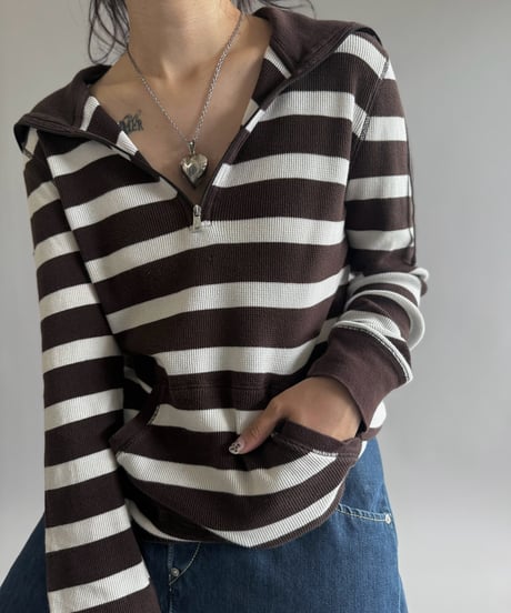 【USED】 Lauren Active Design Border Thermal Top / 260905-012