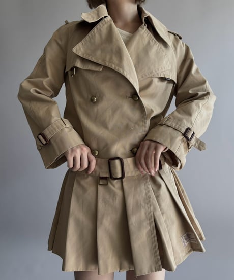 【RE;CIRCLE】 RE Pleated Hem Trench Coat  / 261019-027