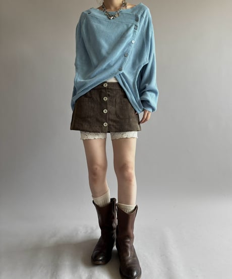 【RE;CIRCLE】 RE Deformed Acrylic Cardigan / 261005-009