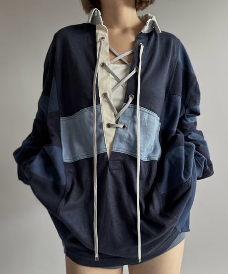 【RE;CIRCLE】 RE Lace-Up Rugger Shirt  /261015-011