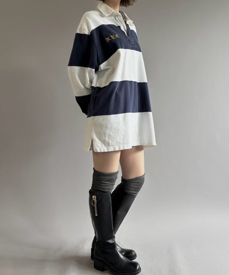 【USED】 90's Polo Ralph Lauren Striped Rugby Shirt / 261003-016