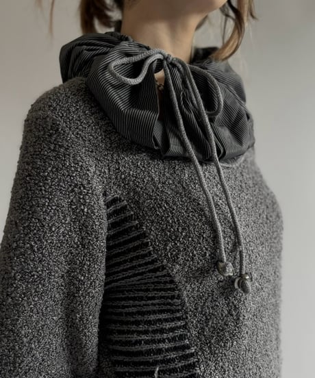 【USED】 Design Boucle Knit Dress / 260919-020