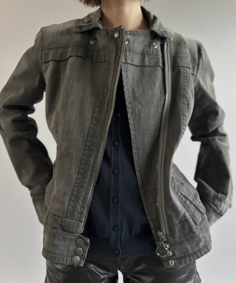 【USED】 00's DKNY JEANS Double Biker Jacket  / 261003-027