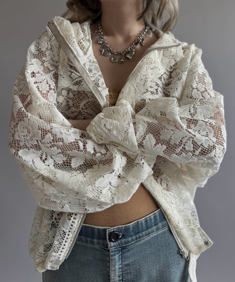 【RE;CIRCLE】RE Lace Hooded Jacket / 260824-010