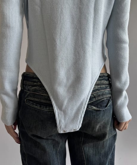 【RE;CIRCLE】 RE Rib Knit Leotard Top /261001-016