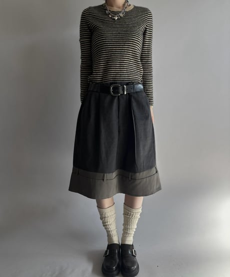 【Chinatsu Aoyama】 Suit Patchwork Camisole Mini One-Piece /  2601022-050