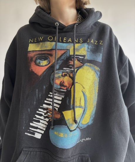 【USED】 Year 1994 Jazz Art Print Hoodie / 261024-020