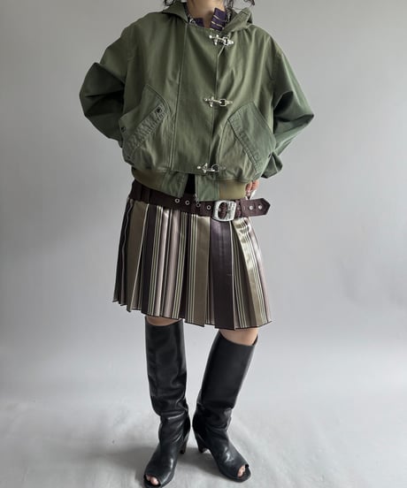 【RE;CIRCLE】RE U.S Military Rebuild Hooded Fireman Jacket Khaki / 260226-017