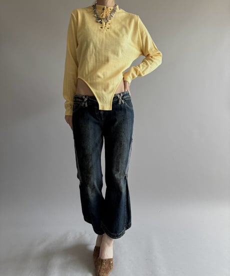 【RE;CIRCLE】 RE Rib Knit Leotard Top /261001-015