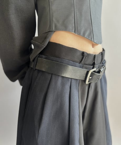 【Chinatsu Aoyama】 Suit Docking Wide Pants  /  2601022-002