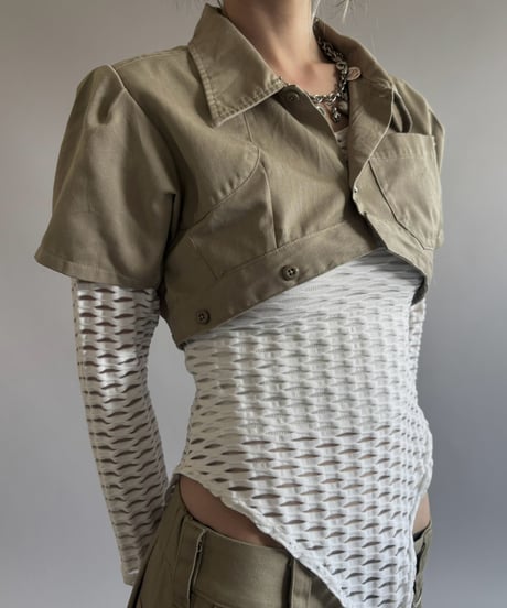 【Chinatsu Aoyama】 RE Makers Shirt Khaki / 260813-021
