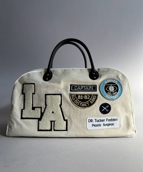 【RE;CIRCLE】 RE French Bedcover Boston Bag Wappen Ivory /261015-042