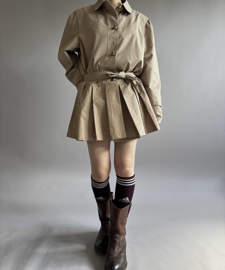 【RE;CIRCLE】 RE Pleated Hem Trench Coat  / 261019-028
