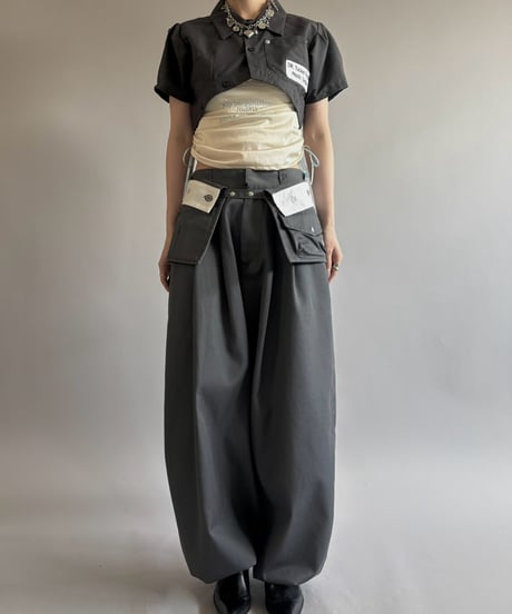【Chinatsu Aoyama】 RE Makers Shirt Charcoal / 260813-029