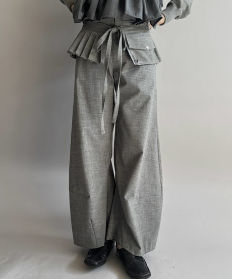 【Chinatsu Aoyama】 Suit Barrel Leg Pants  /  2601022-037