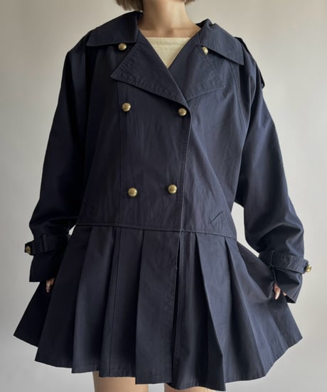 【RE;CIRCLE】 RE Pleated Hem Trench Coat  / 261019-026