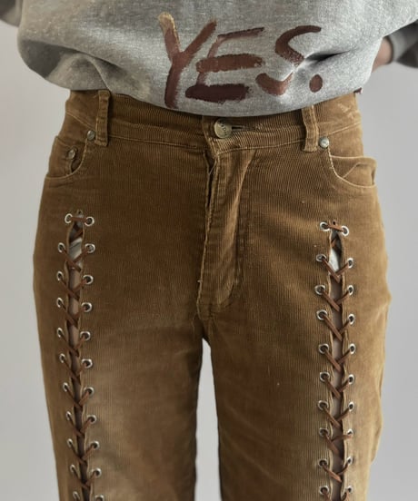 【RE;CIRCLE】 RE Lace-up Cords Pants / 261008-019