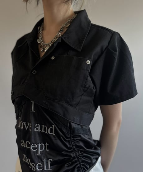 【Chinatsu Aoyama】 RE Makers Shirt Black / 260813-041