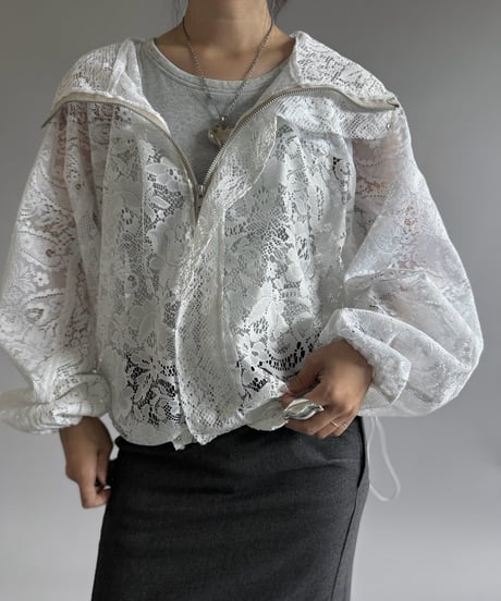 【RE;CIRCLE】RE Lace Hooded Jacket / 260914-010