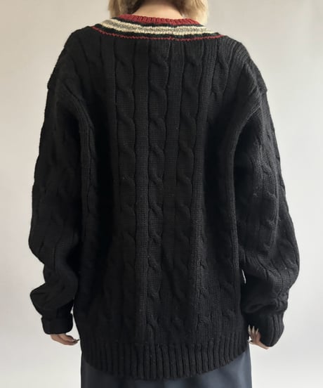 【USED】 90~00's Polo Ralph Lauren V-Neck Wool Knit / 261031-022