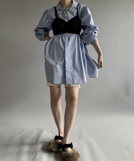 【USED】 Long Gathered Shirt  / 260926-003