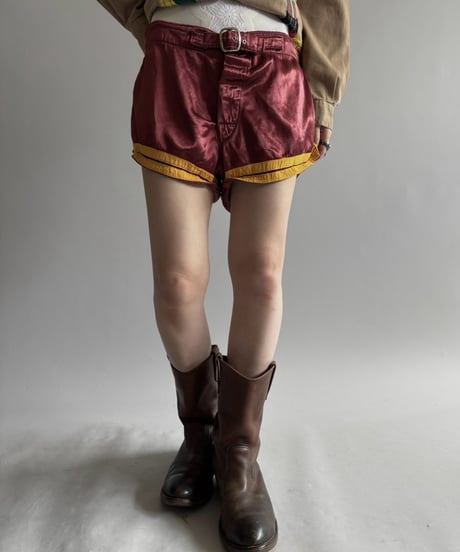 【USED】 30~40's Vintage Satin Sports Short Pants / 260926-015