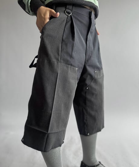 【Chinatsu Aoyama】 Re Suit Double Knee Shorts / 260921-003