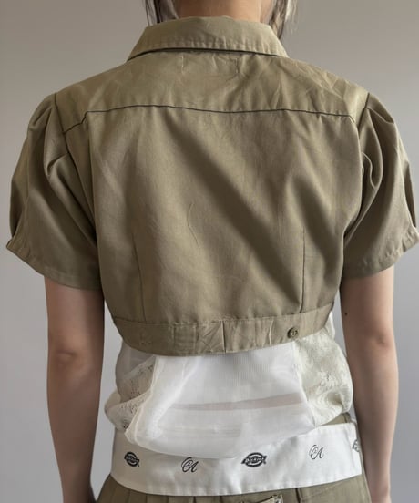 【Chinatsu Aoyama】 RE Makers Shirt Khaki / 260813-018
