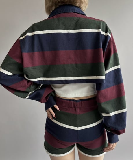 【RE;CIRCLE】 RE Cropped Rugger Shirt Set-Up  /261015-004