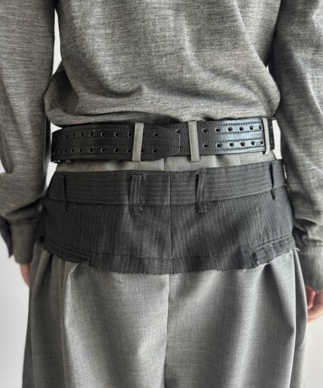【Chinatsu Aoyama】 Suit Frill Wide Pants  /  2601022-044